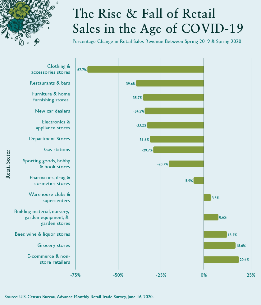Rise and Fall in Sales During Covid-19