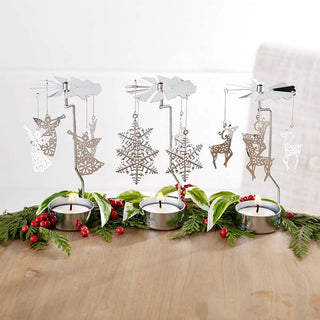 Candle Carousels Angel Snowflake Reindeer